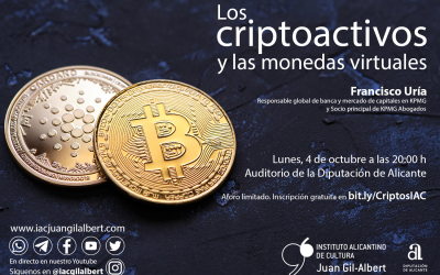 El Instituto Juan Gil-Albert organiza una conferencia sobre los criptoactivos y las monedas virtuales