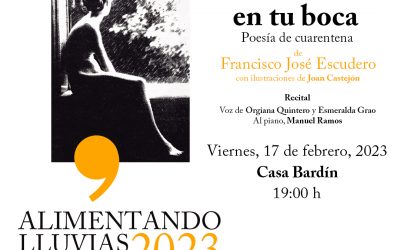 El Instituto Gil-Albert presenta el último libro del poeta Francisco José Escudero, Solo pienso en tu boca